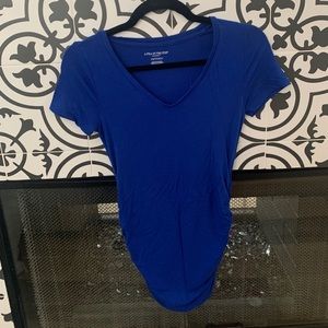Stretchy royal blue maternity t shirt